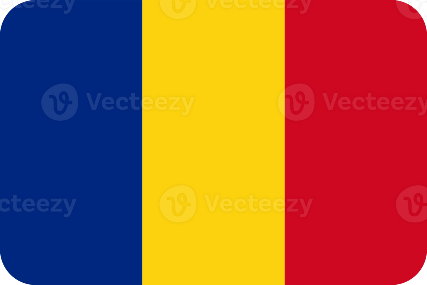 Romanian Flag of Romania round corners png