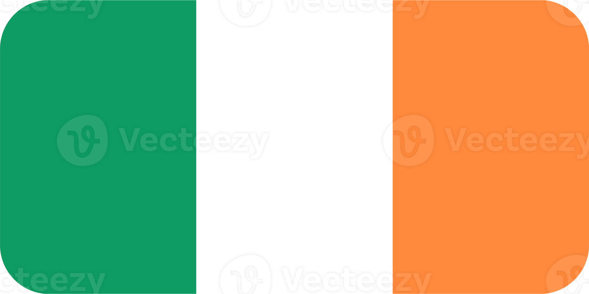 Irish Flag of Ireland round corners png