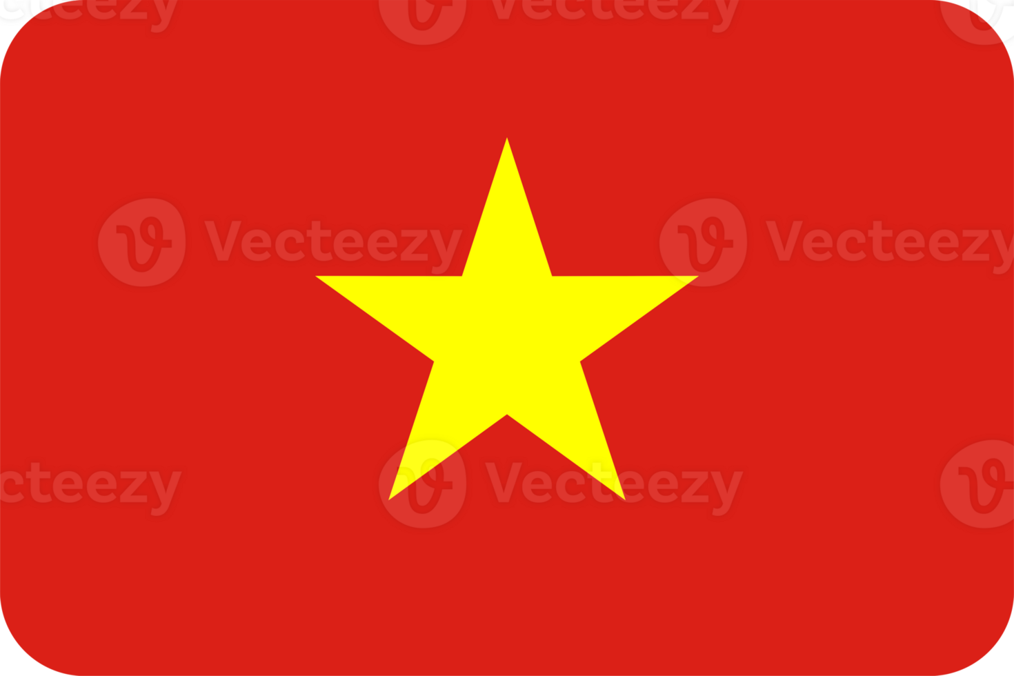 Vietnamese Flag of Vietnam round corners png