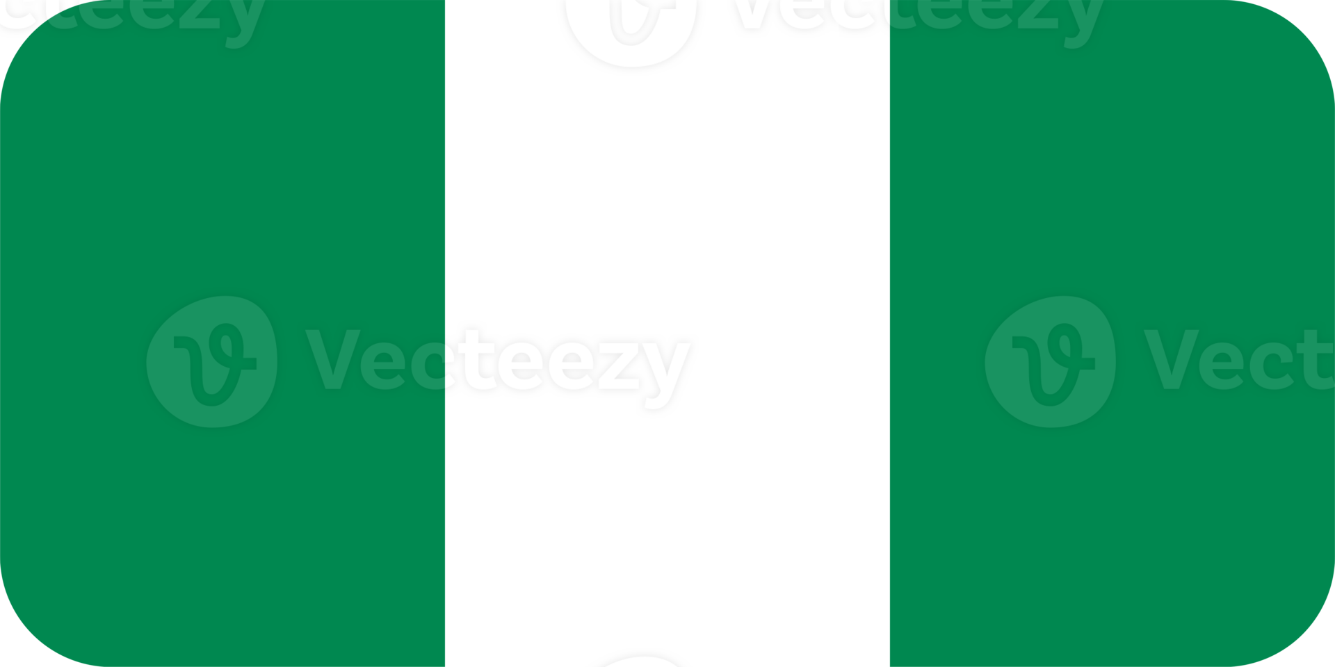 Nigerian Flag of Nigeria round corners png