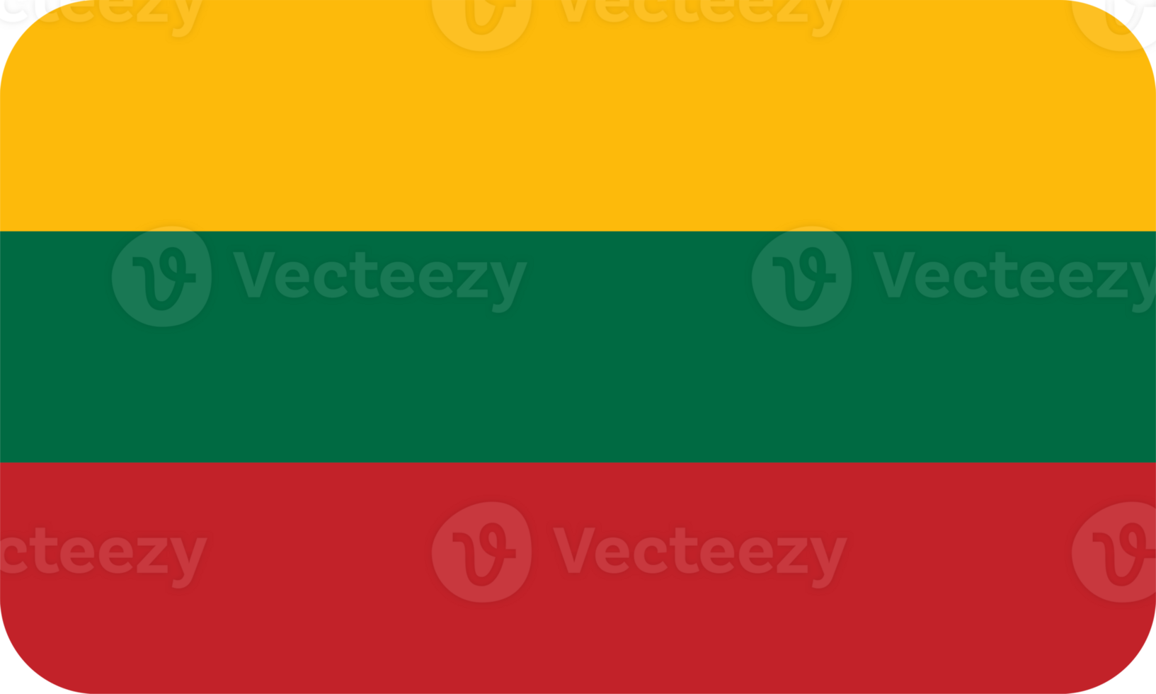 Lithuanian Flag of Lithuania round corners png
