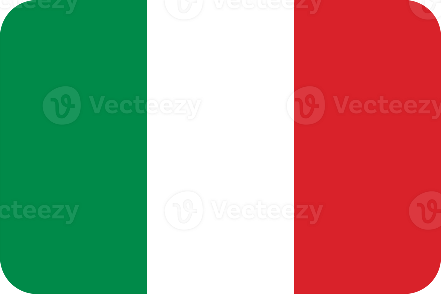 Italian Flag of Italy round corners 29888011 PNG
