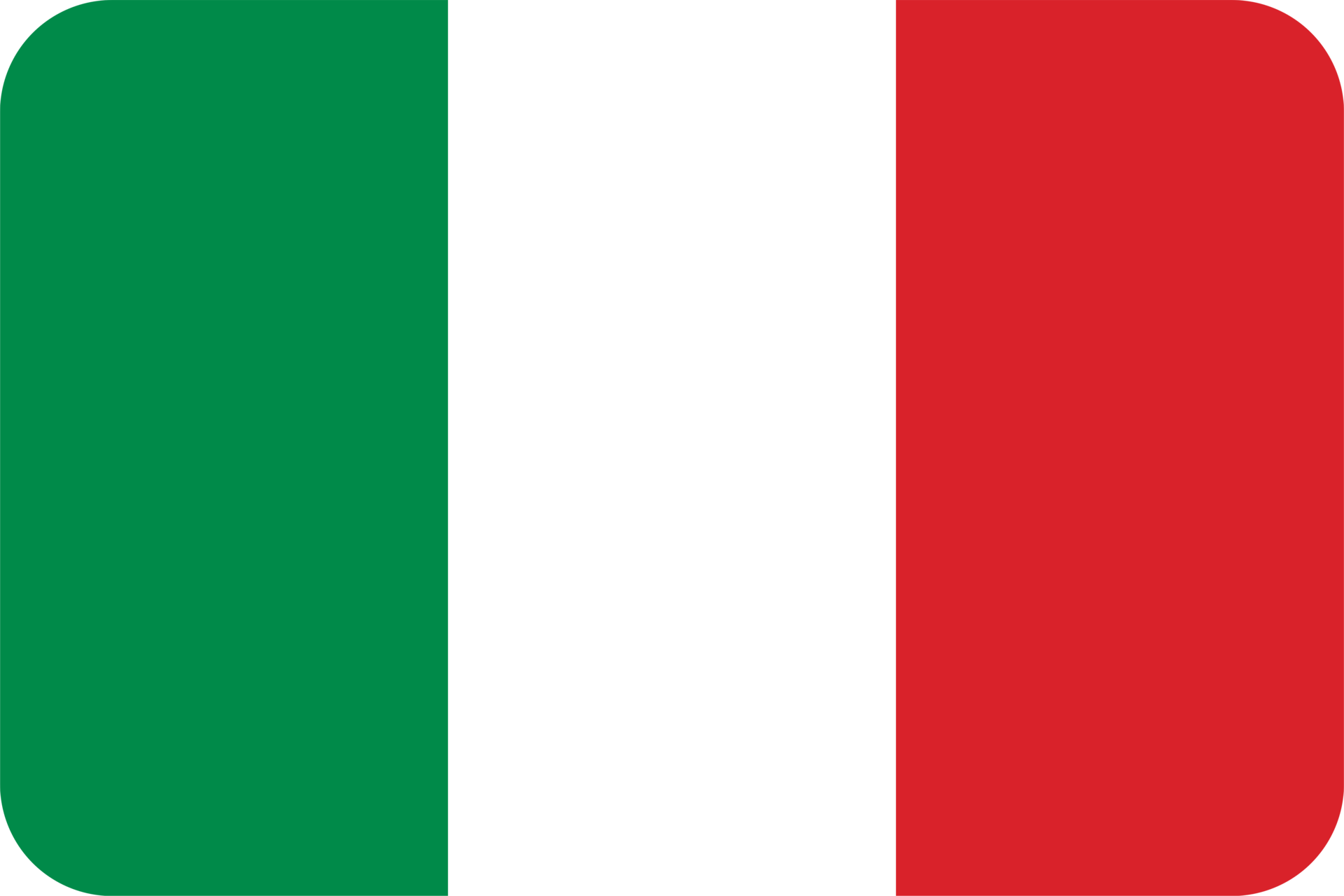 Italian Flag of Italy round corners 29888011 PNG