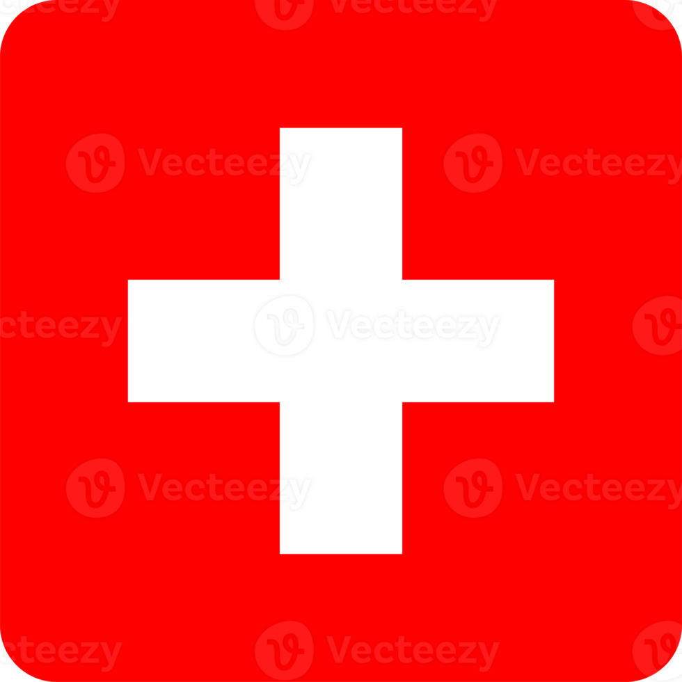 Swiss Flag of Switzerland round corners 29888014 PNG