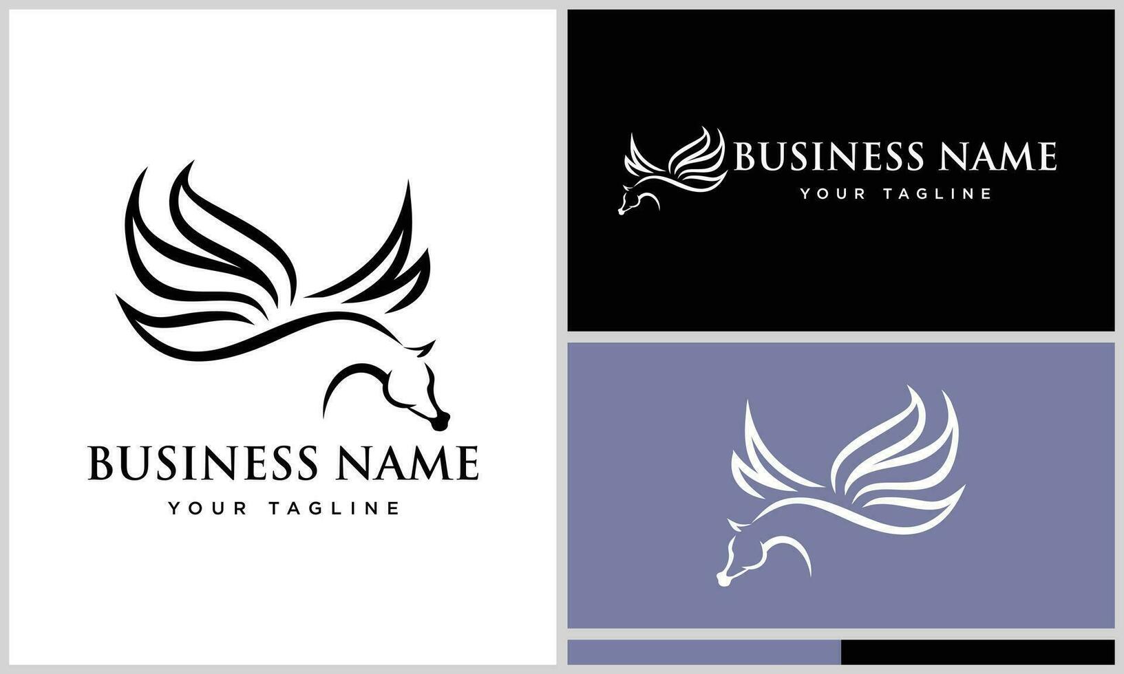 arabian horse phoenix logo template vector