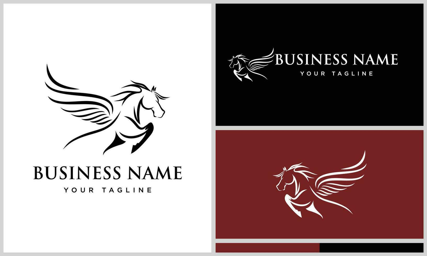 arabian horse phoenix logo template vector