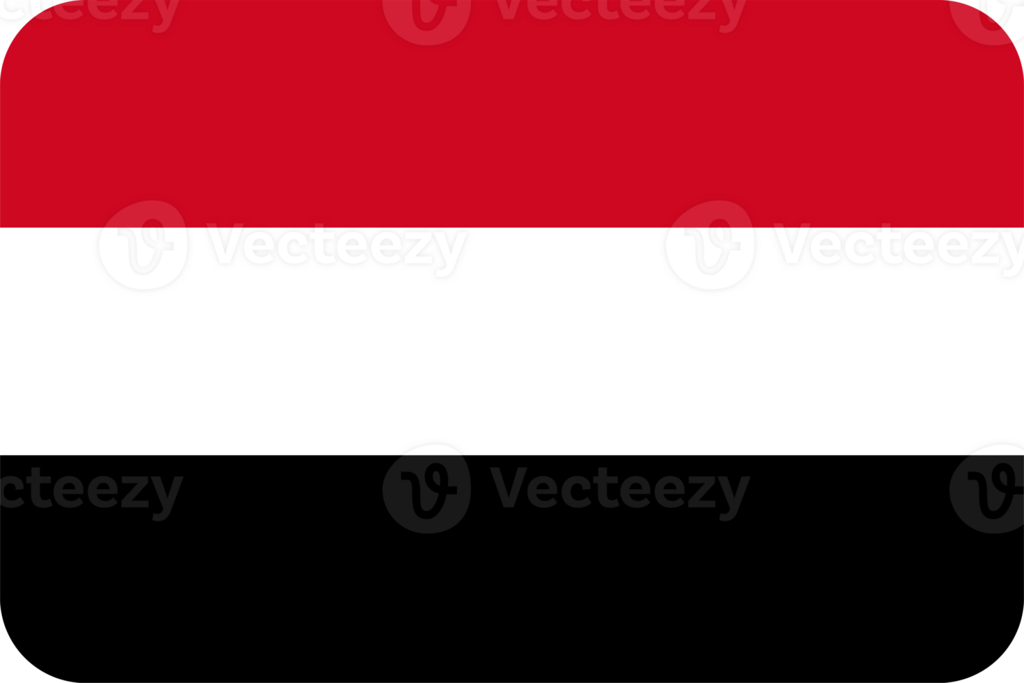 Yemeni Flag of Yemen round corners png