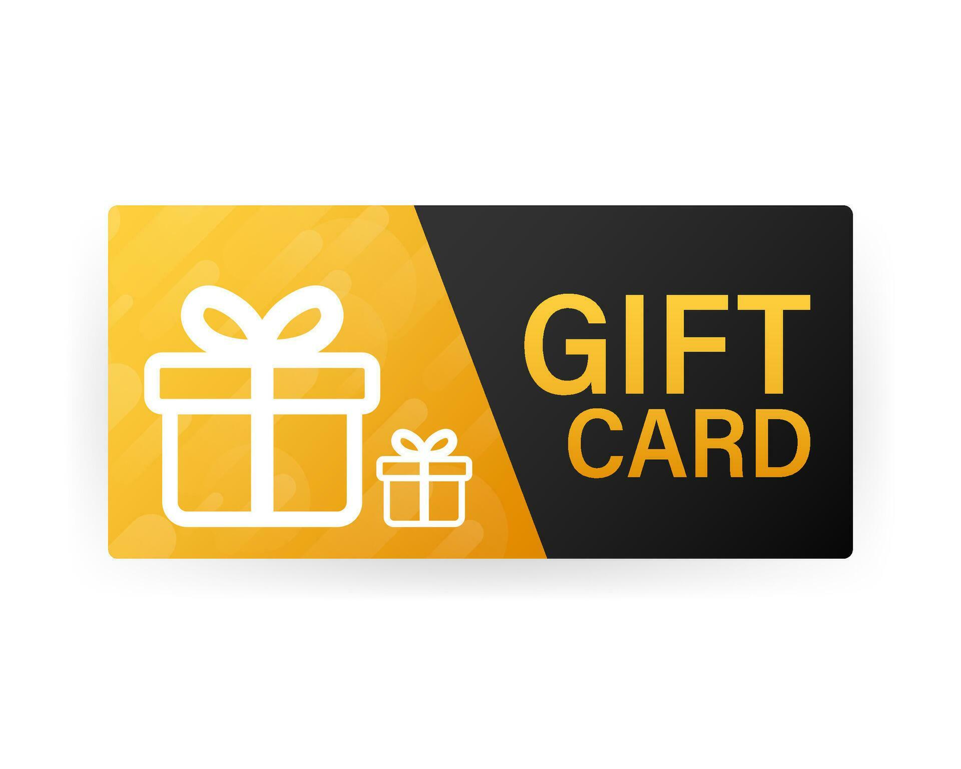 Template red and blue gift card. Promo code. Vector Gift Voucher with