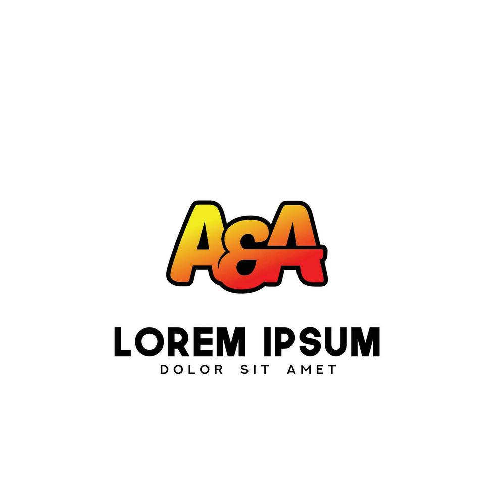 AA Initial Logo Design Vector