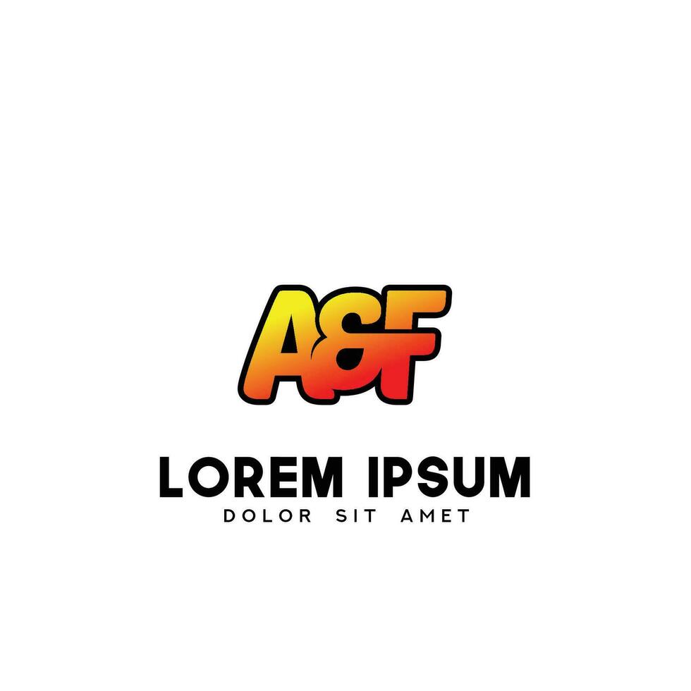 AF Initial Logo Design Vector