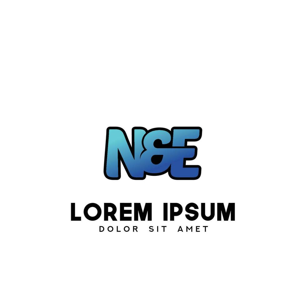 NE Initial Logo Design Vector
