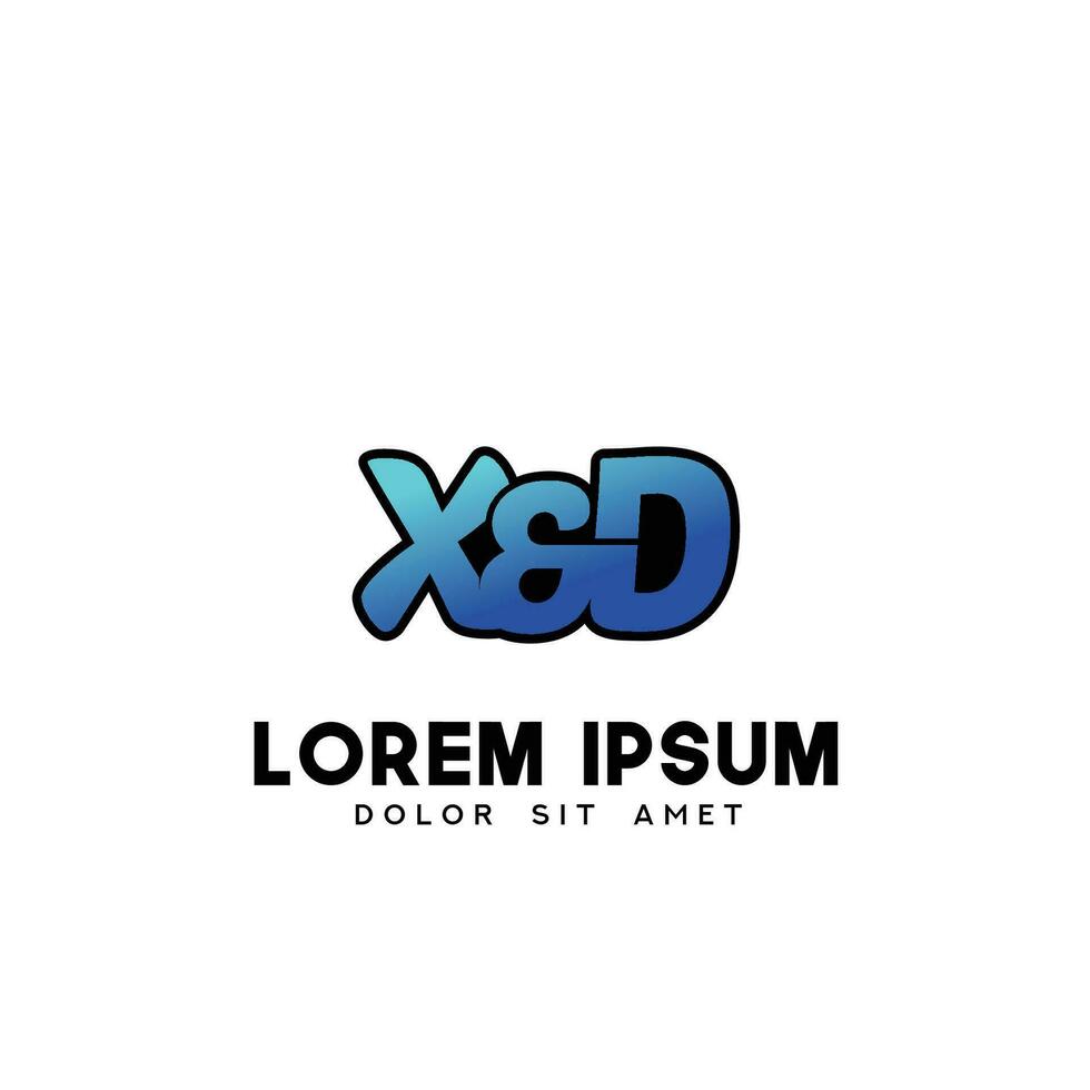 xd inicial logo diseño vector