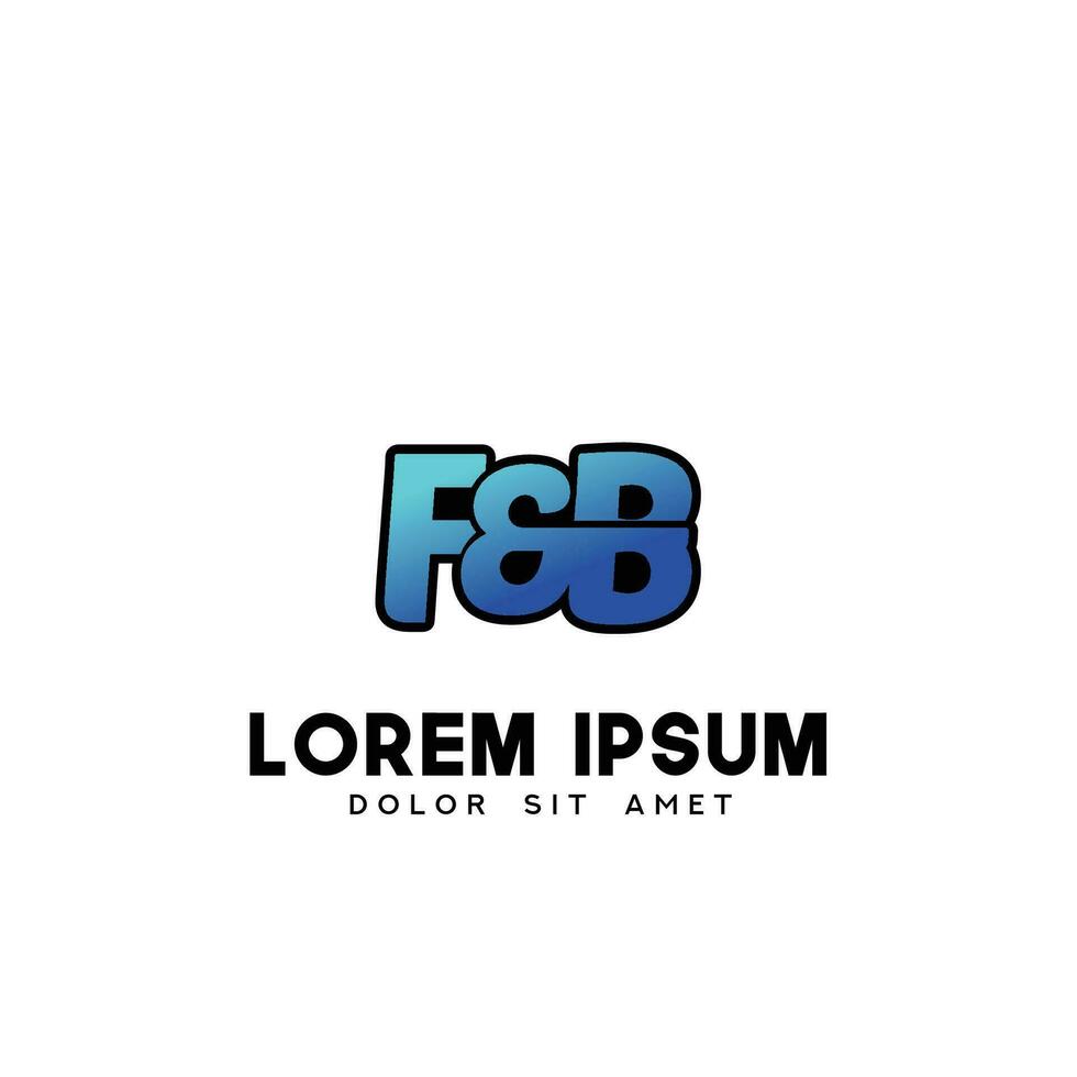 FB Initial Logo Design Vector