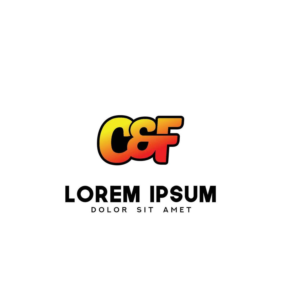CF Initial Logo Design Vector