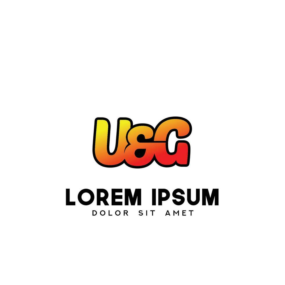 ug inicial logo diseño vector