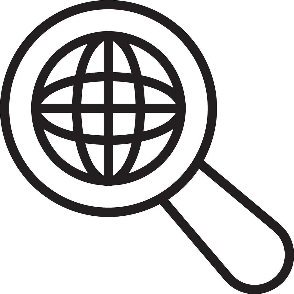 Zoom find icon symbol image vector. Illustration of the search lens design image vector