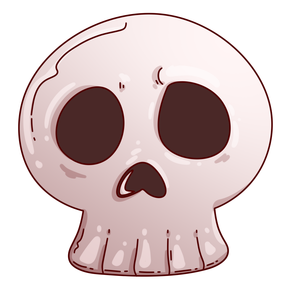 Cute Halloween Element Sticker Icon Skull png