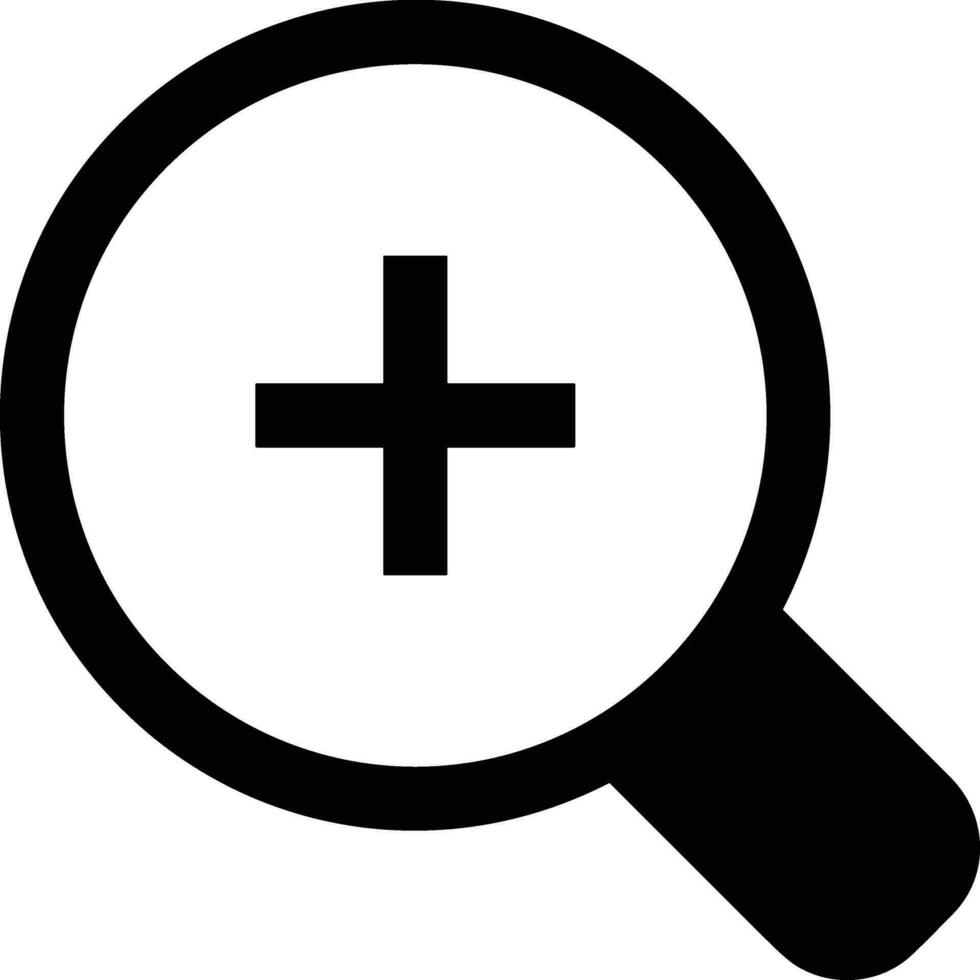 Zoom find icon symbol image vector. Illustration of the search lens design image vector