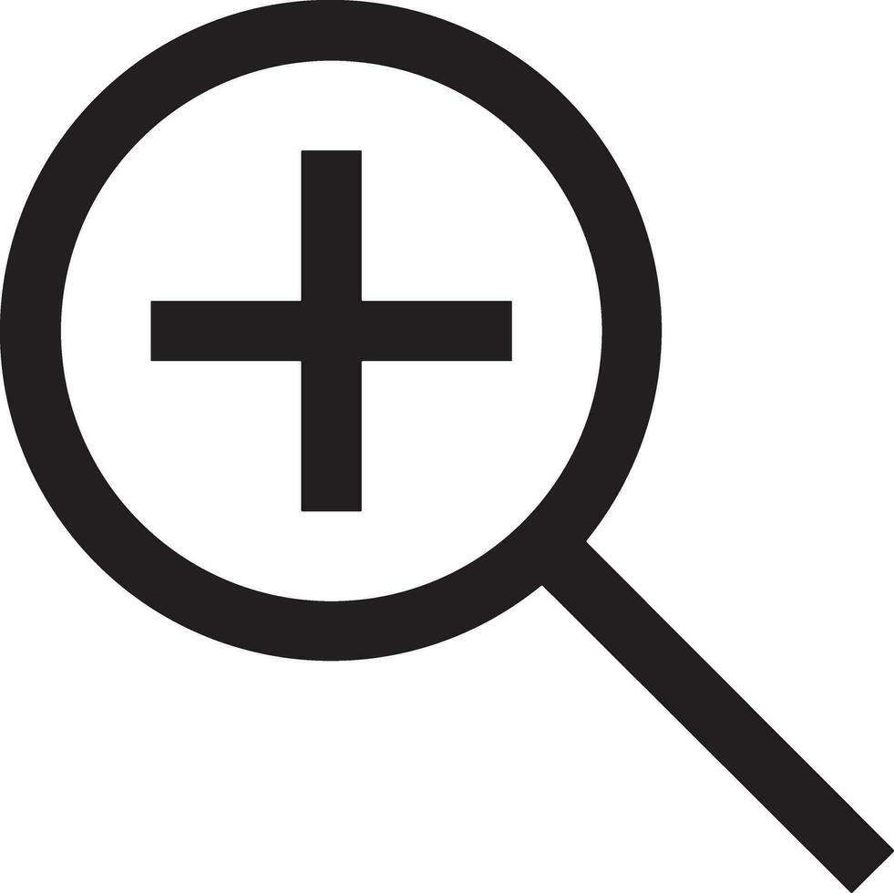 Zoom find icon symbol image vector. Illustration of the search lens design image vector