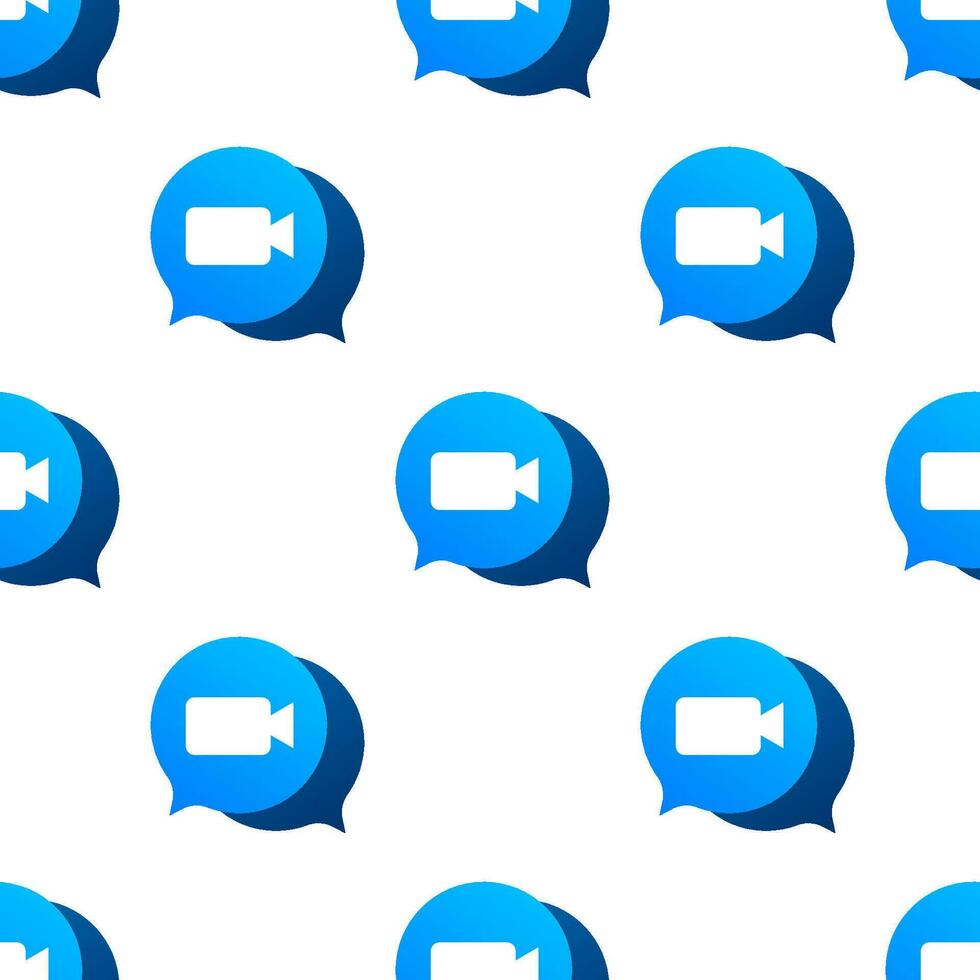 Incoming video call pattern. Message bubble. Vector stock illustration