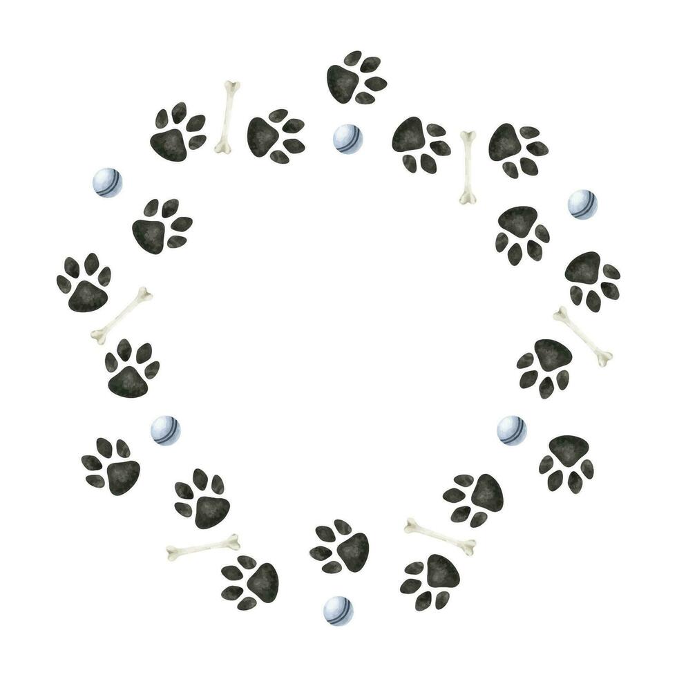 Watercolor Animal Tracks Clipart