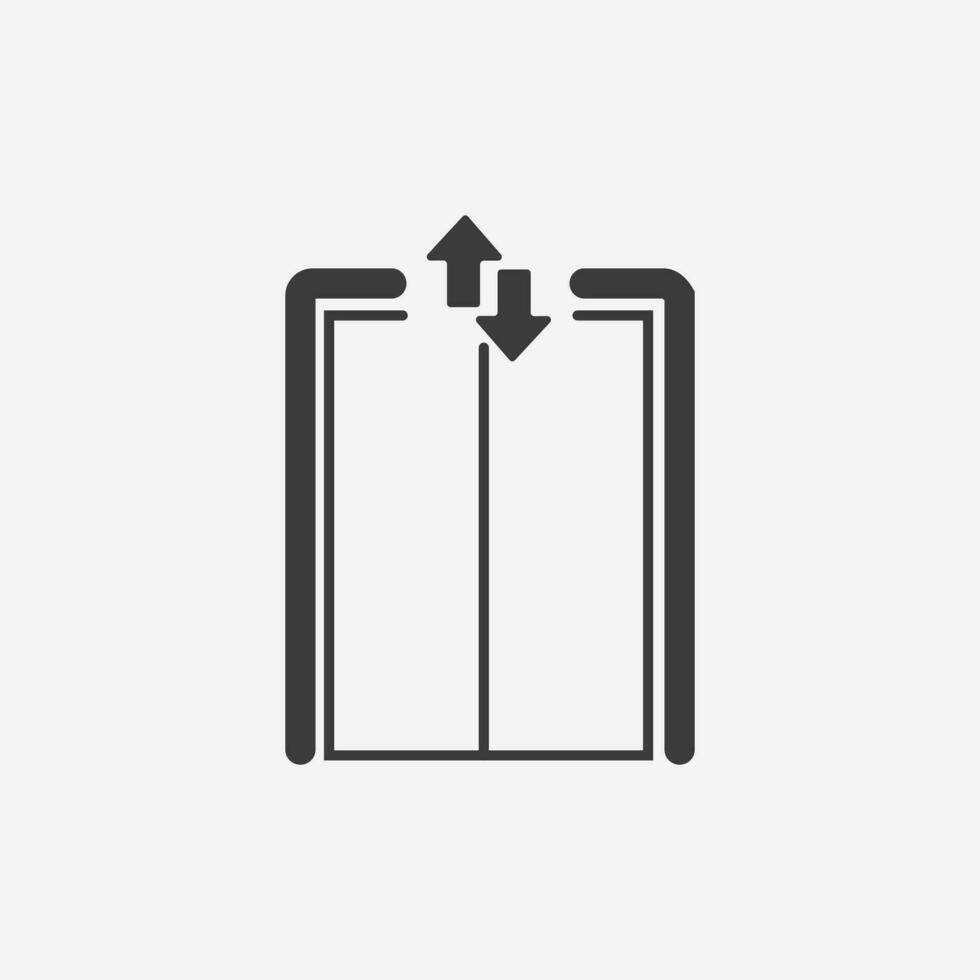 elevator icon vector isolated. lift, lifting, down, up, escalator, stairs symbol sign