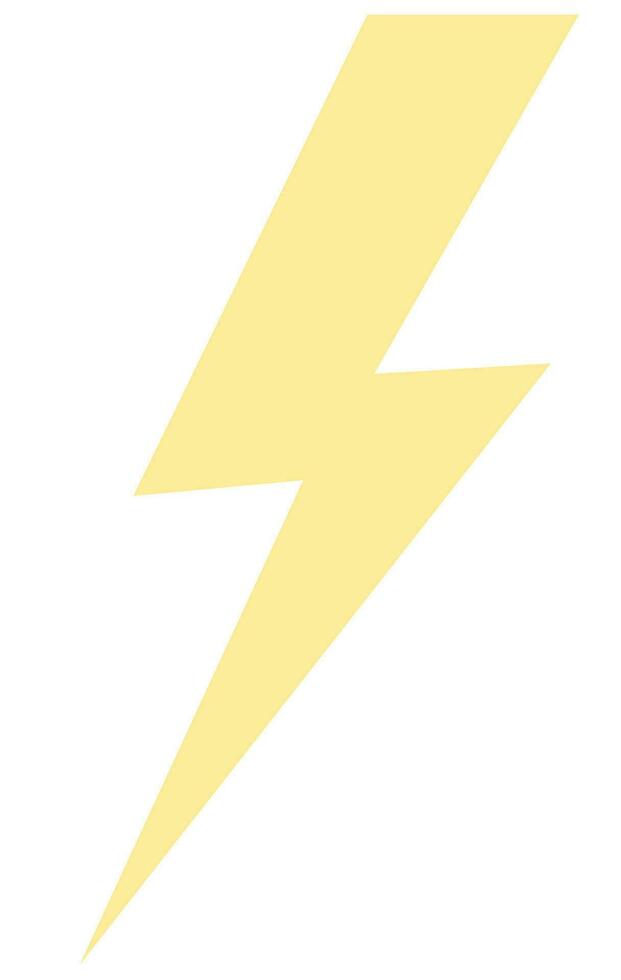 Lightning bolt. Lightning sign emoji icon illustration. Storm vector symbol emoticon design clip