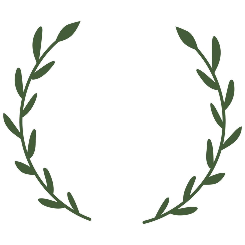 Floral circular branch icons. vector