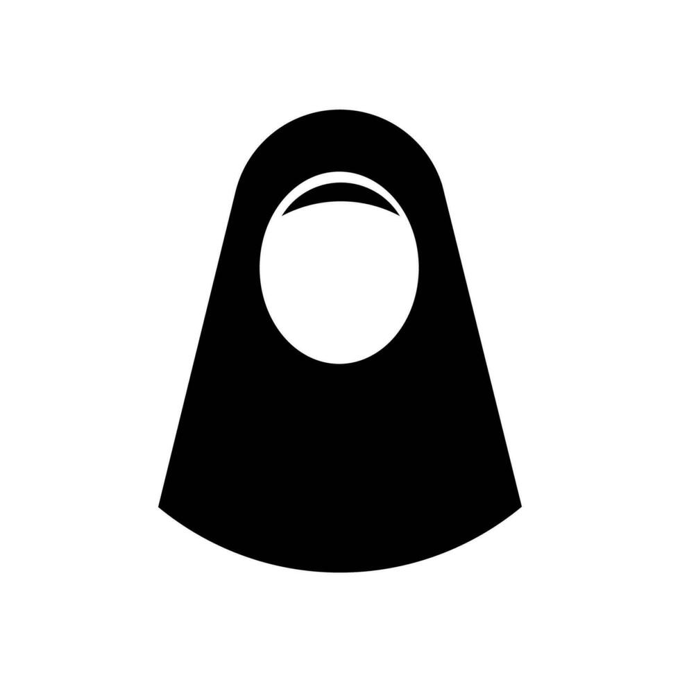 Vector akhwat icon logo design illustration. Female muslim icon.