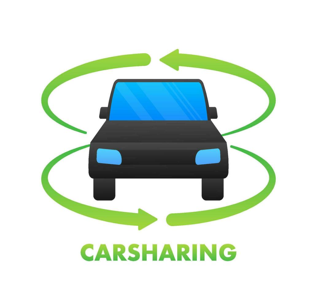 Car sharing concept. Carsharing vector icon on white background. lIllustration for mobile app design. Flat vector illustration.