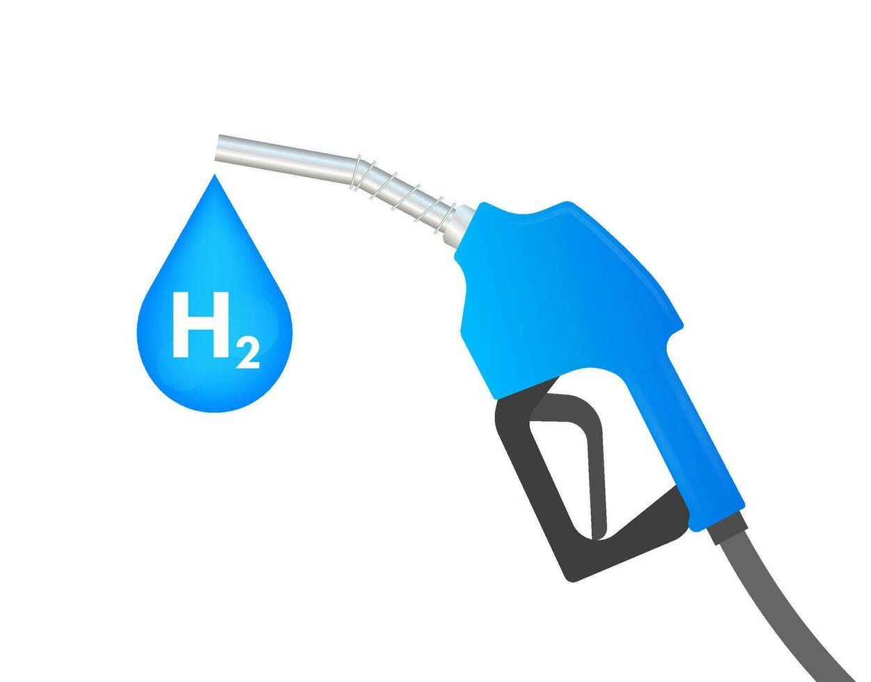 Hydrogen car station, H2 gas. Renewable Eco Energy. Vector stock illustration