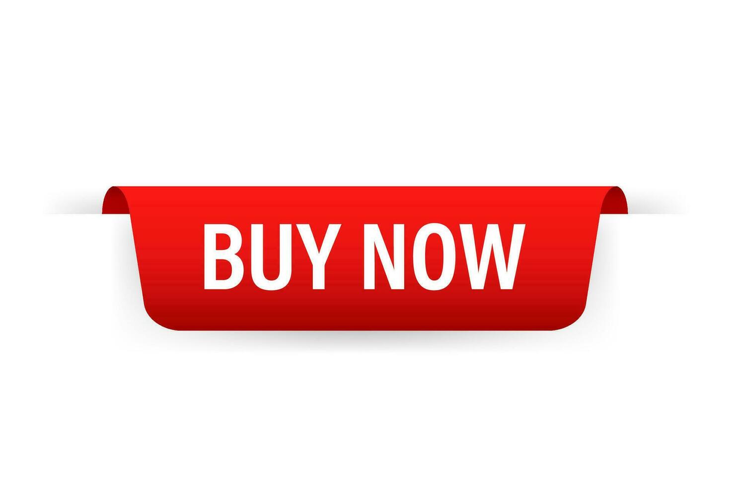 Buy now. Red Ribbon on white background. Vector stock illustration ...