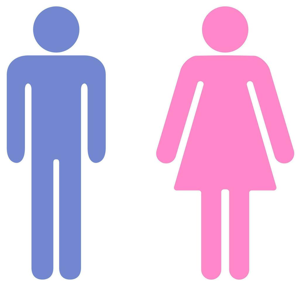Male and female icon vector. Men and women restroom icon. Men and women bathroom sign. vector