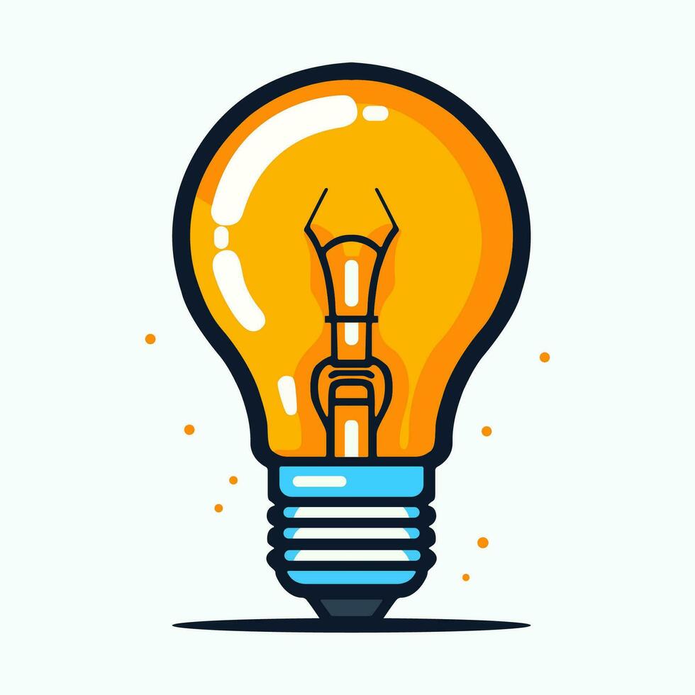 An icon vector of a light bulb, symbolizing a new idea or discovery.