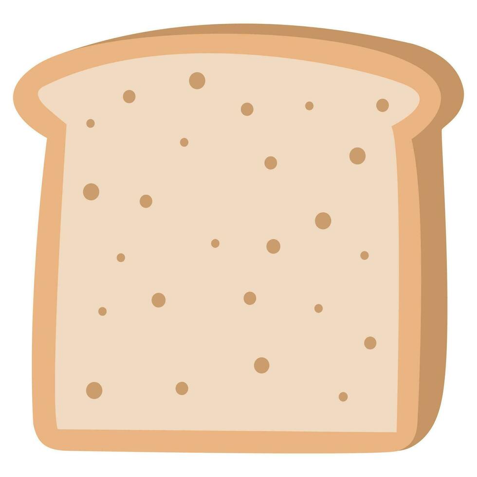 Vector flat line wheat bread illustration icon.