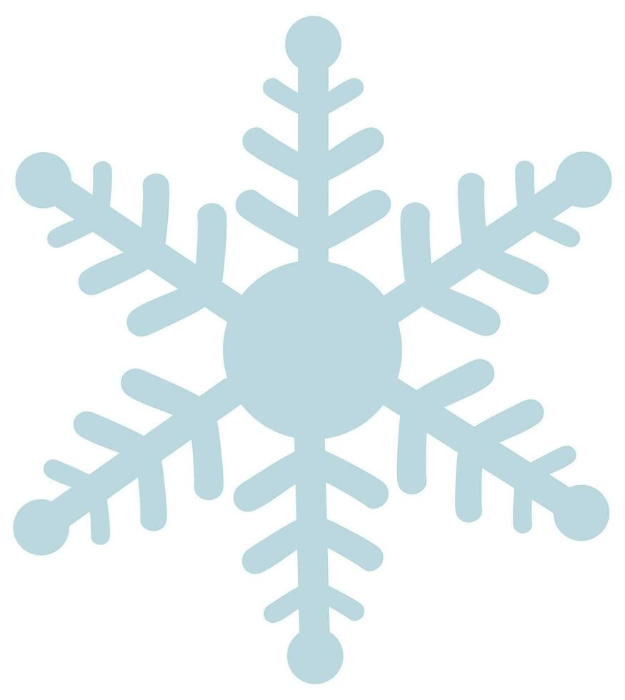 Vector illustration of a snowflake. Snowflake icon.