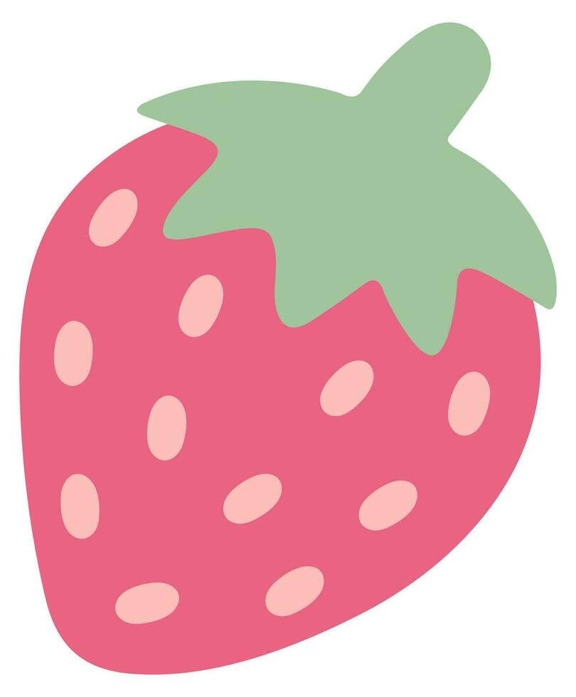 Garden strawberry icon. Vector illustration. Garden strawberry fruit or strawberries flat color vector icon for food apps and websites.