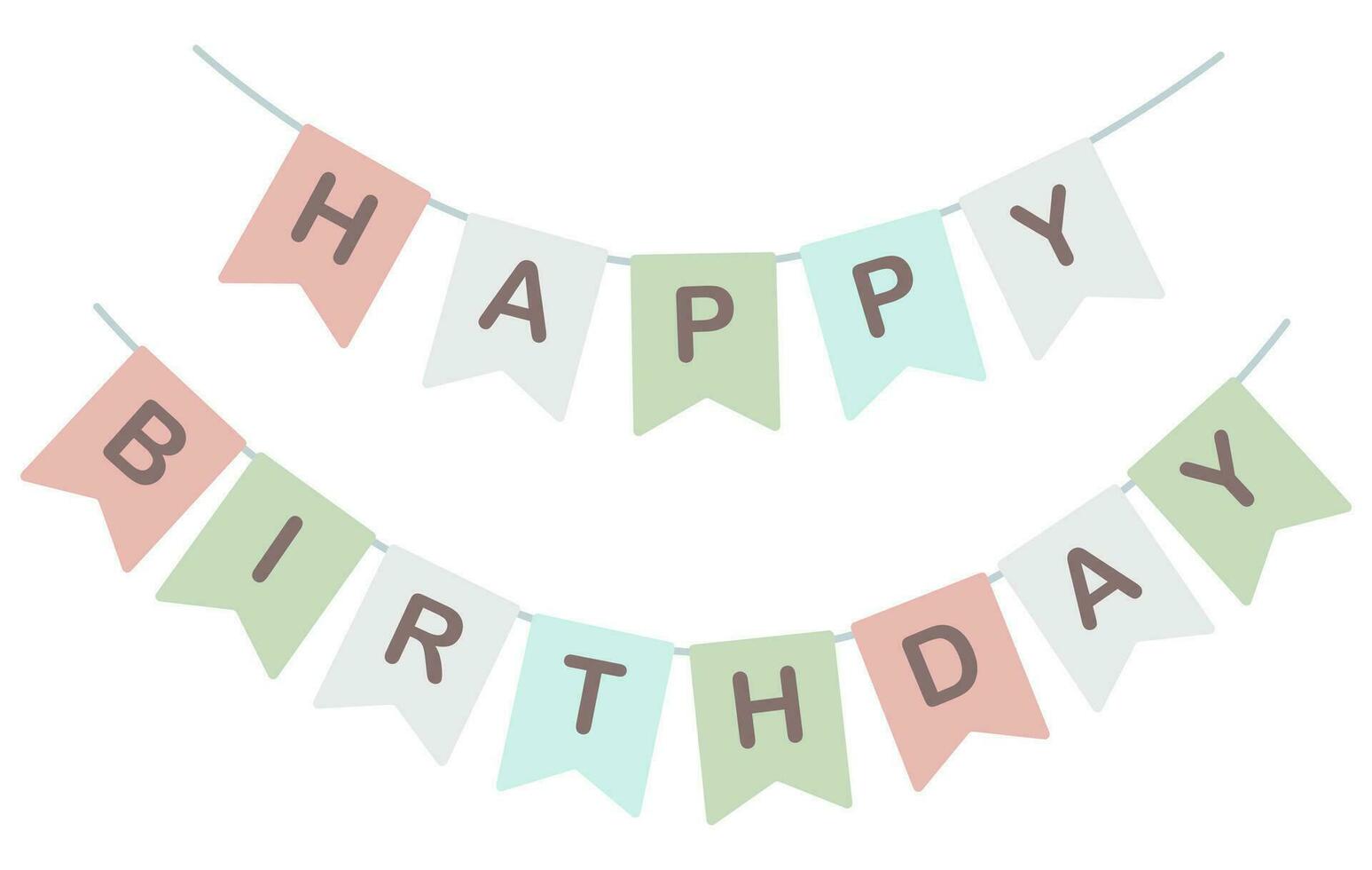 Pastel Happy Birthday Banner