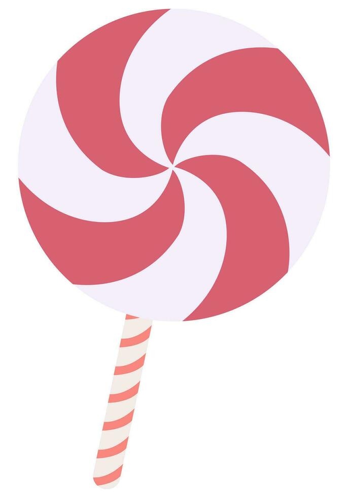 Red and white lollipops. vector
