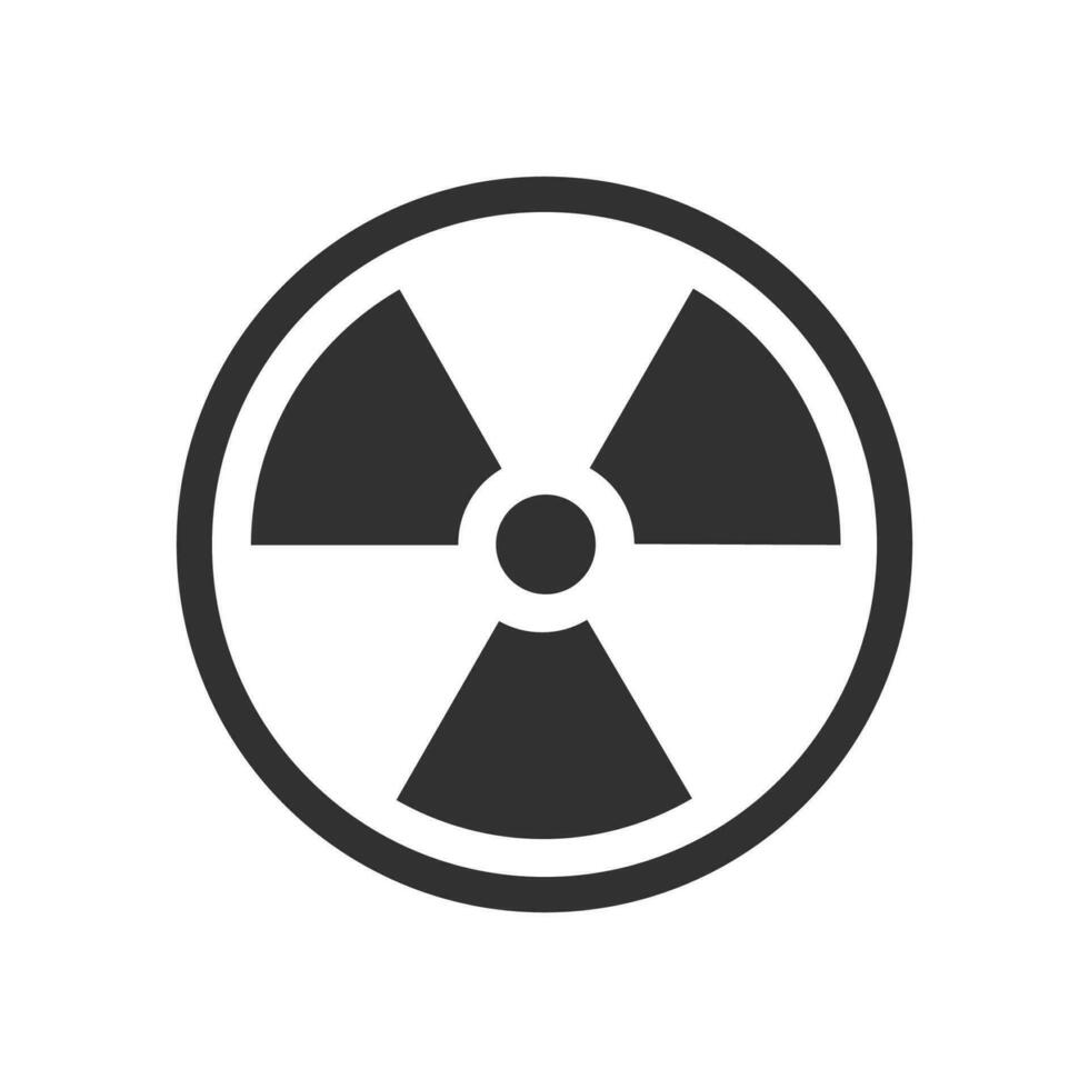 Vector radiation symbol radiation. Warning icon vector illustration