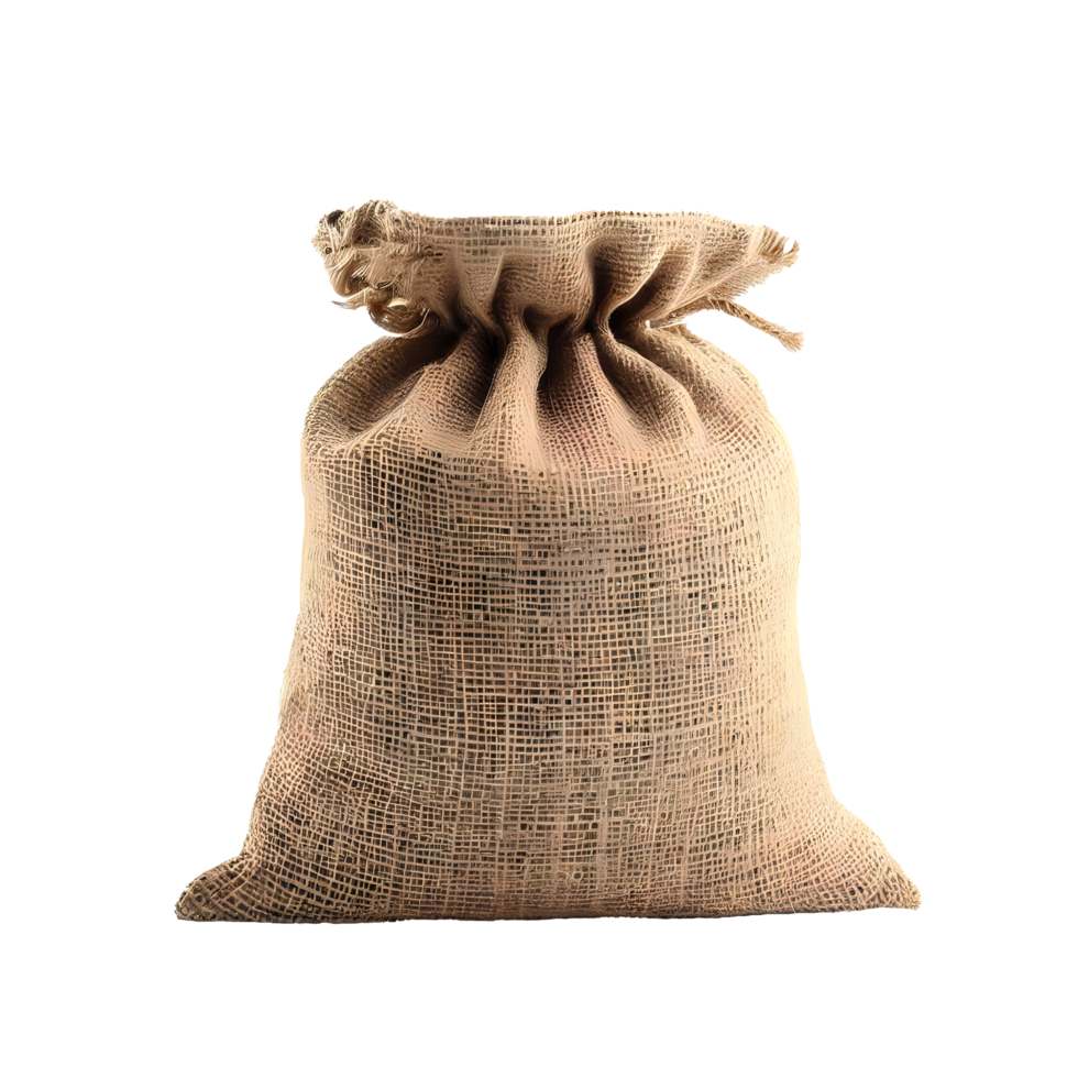Sack bag gift on transparent. AI Generated png