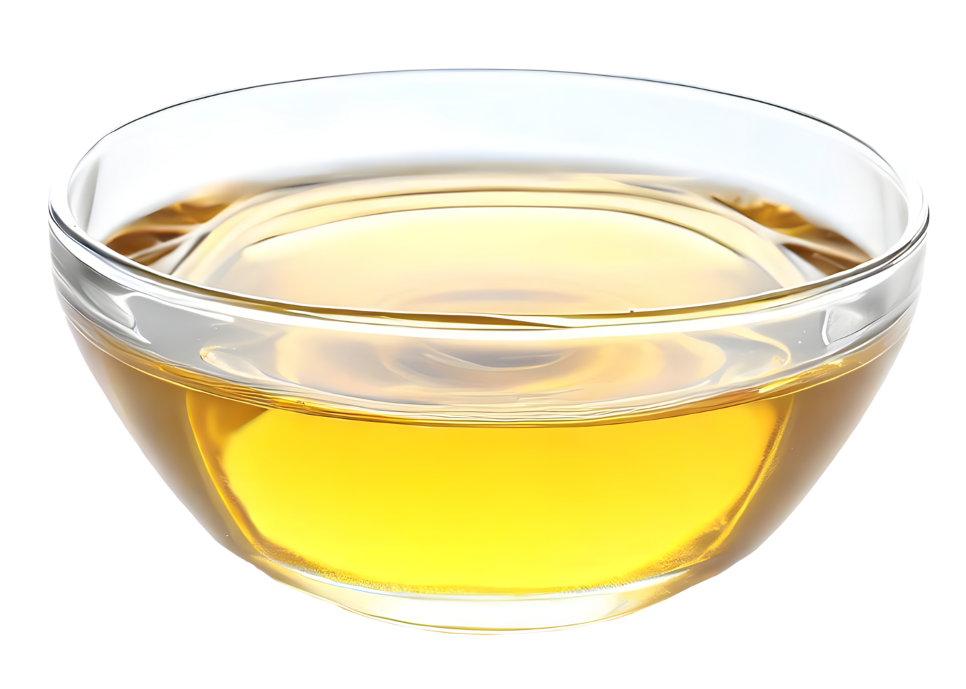 bowl of olives oil or honey on transparent. AI Generated png