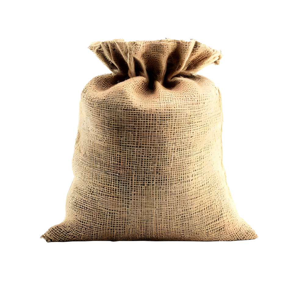 Sack bag gift on transparent. AI Generated png