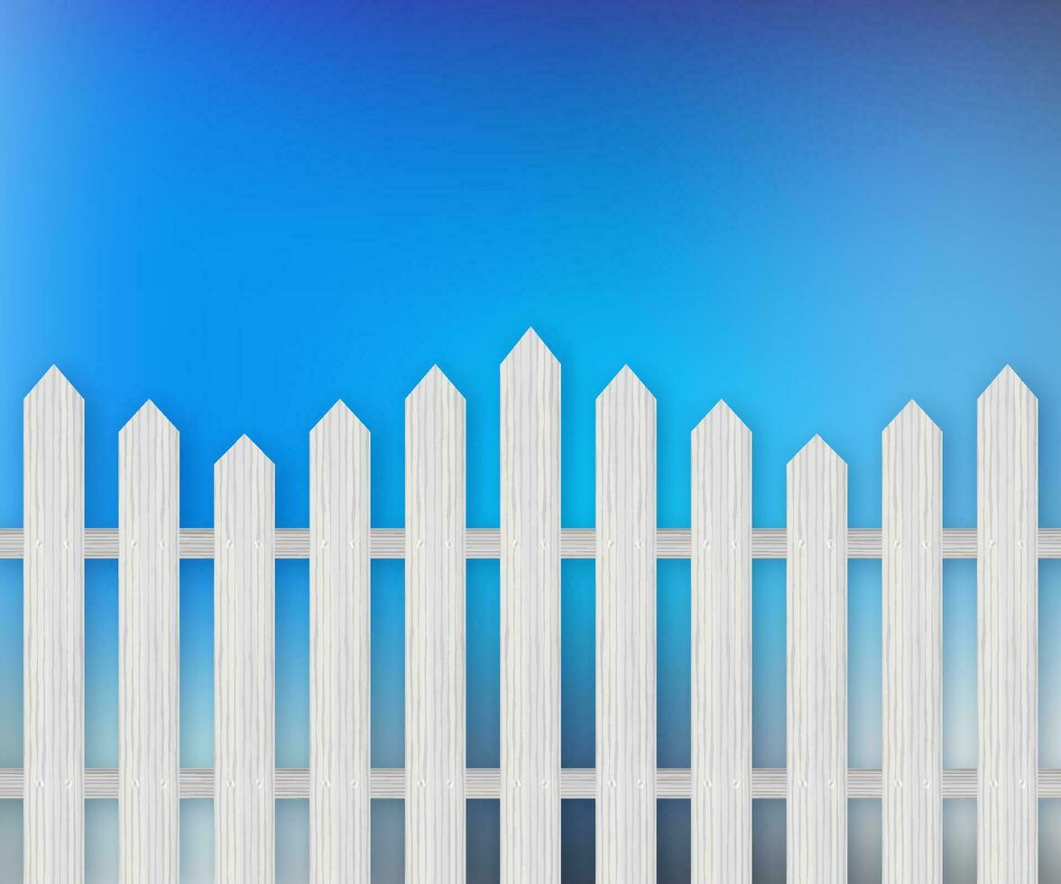 Wooden fence and grass. Vector stock illustration