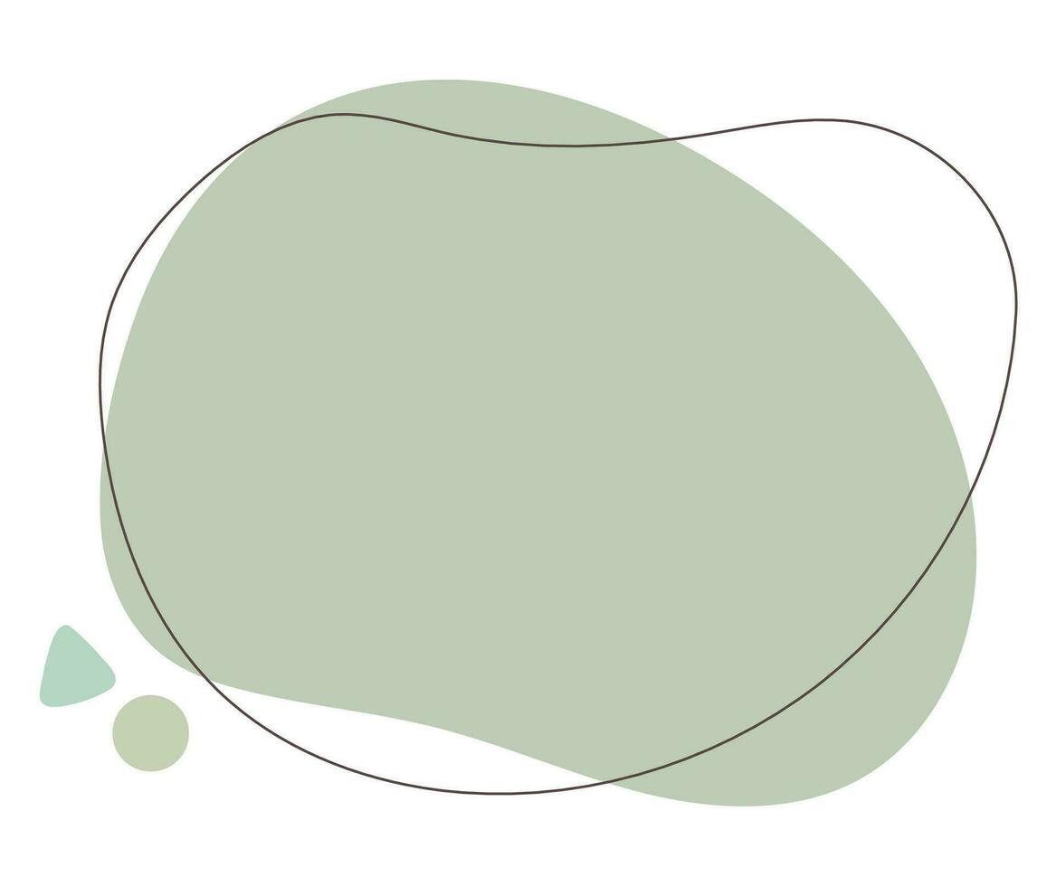 Modern abstract vector banner. Shape abstract green color with line vector illustration isolated on white background.