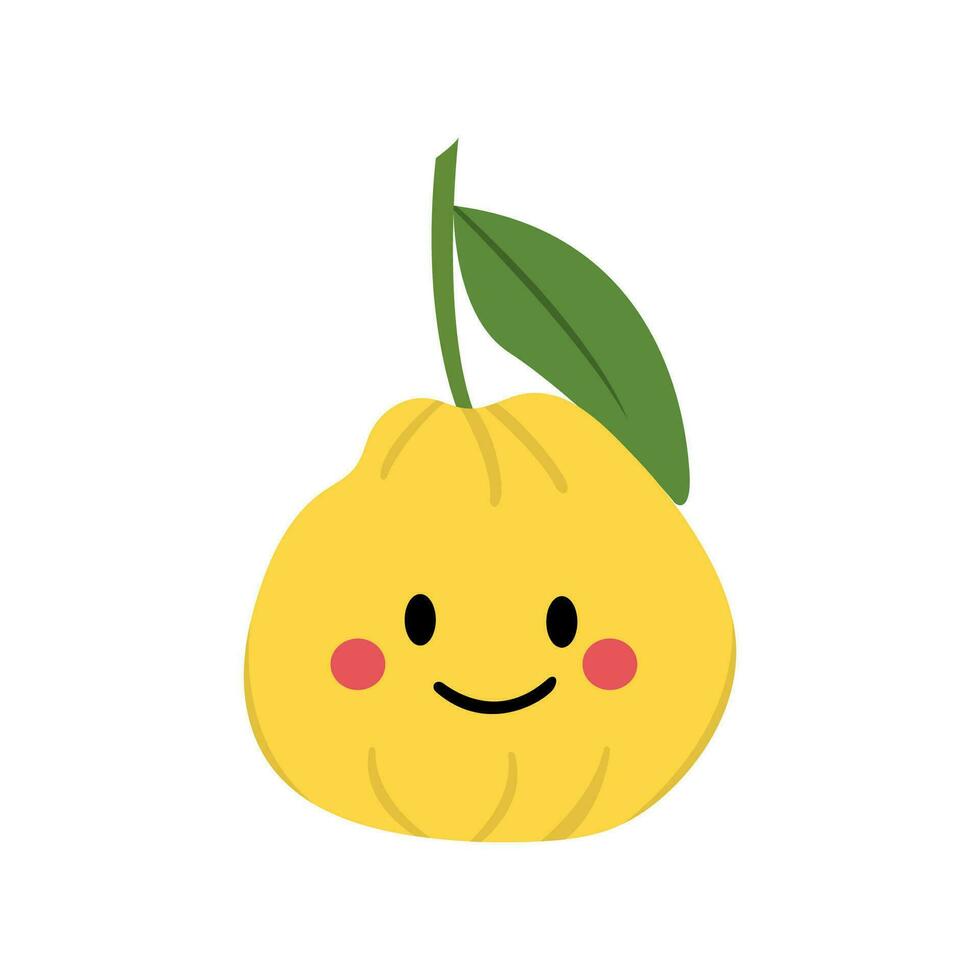 happy ugli fruit cute character mascot vector design. ugli fruit.