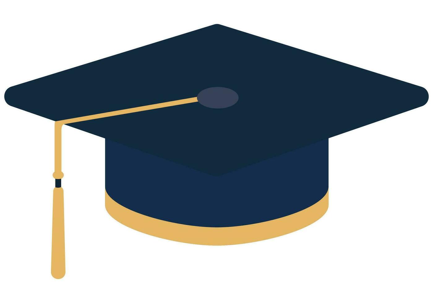 Graduation hat vector isolated illustration.