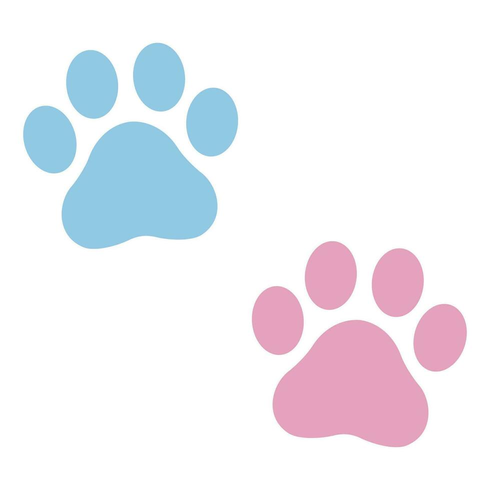 Pets icon, animal paw vector foot print, pet sign symbol.
