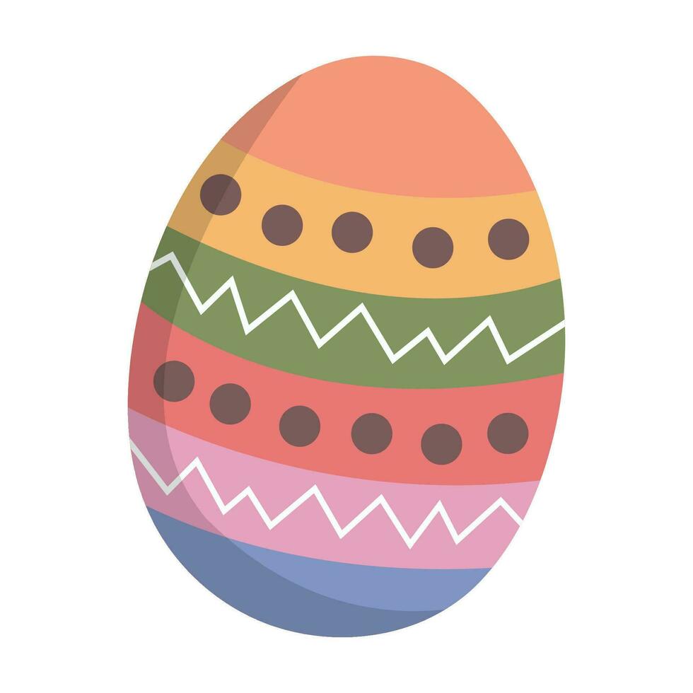 colorful easter eggs on white background vector