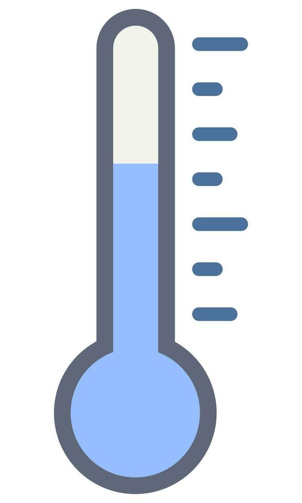 Vector illustration of a thermometer showing cold temperatures.